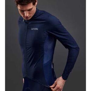 NWOT Le Col Pro Wind Jacket Navy Blue Men’s lightweight layer Size Large